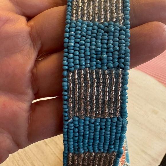 Anthropologie Blue and Silver Beaded Clutch - Picture 10 of 10